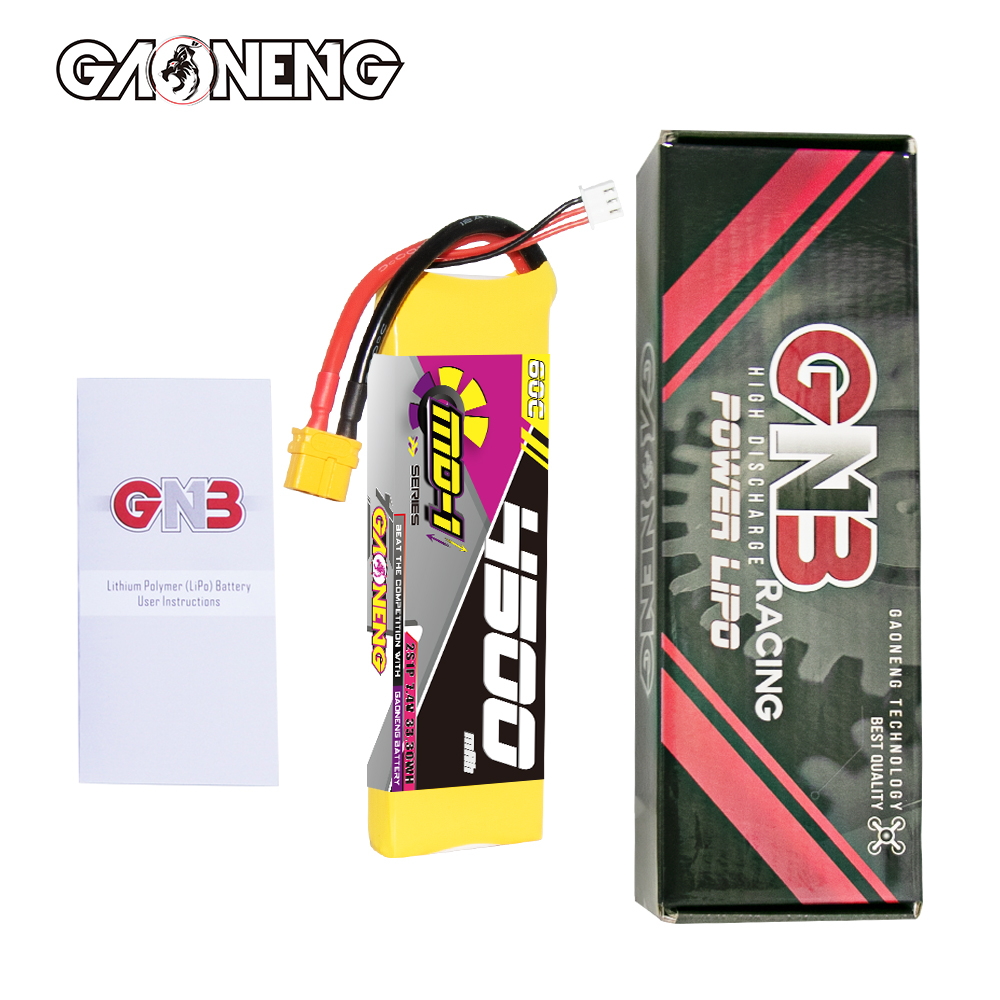 GAONENG GNB MD-1 Series 2S 7.4V 4500mAh 60C LiPo Battery XT60