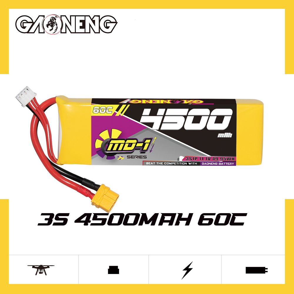 GAONENG GNB MD-1 Series 3S 11.1V 4500mAh 60C LiPo Battery XT60