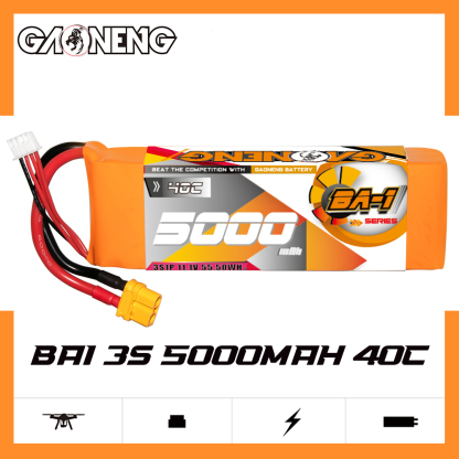 GAONENG GNB BA-1 Series 3S 11.1V 5000mAh 40C LiPo Battery XT60
