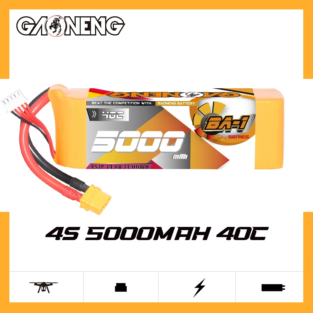 GAONENG GNB BA-1 Series 4S 14.8V 5000mAh 40C LiPo Battery XT60
