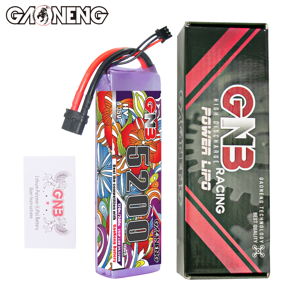 GAONENG GNB LiHV 2S 7.6V 5200mAh 120C LiPo Battery XT60