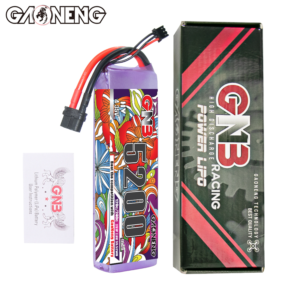 GAONENG GNB LiHV 2S 7.6V 5200mAh 120C LiPo Battery XT60