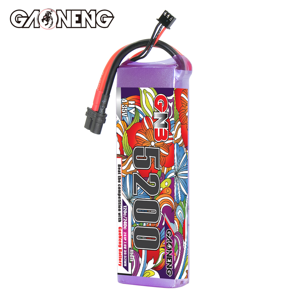 GAONENG GNB LiHV 2S 7.6V 5200mAh 120C LiPo Battery XT60