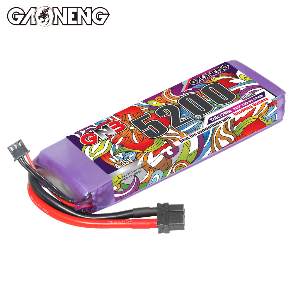 GAONENG GNB LiHV 2S 7.6V 5200mAh 120C LiPo Battery XT60