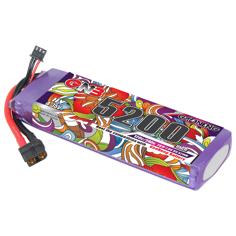 GAONENG GNB LiHV 2S 7.6V 5200mAh 120C LiPo Battery RC Car