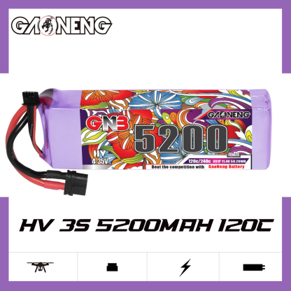 GAONENG GNB LiHV 3S 11.4V 5200mAh 120C LiPo Battery XT60