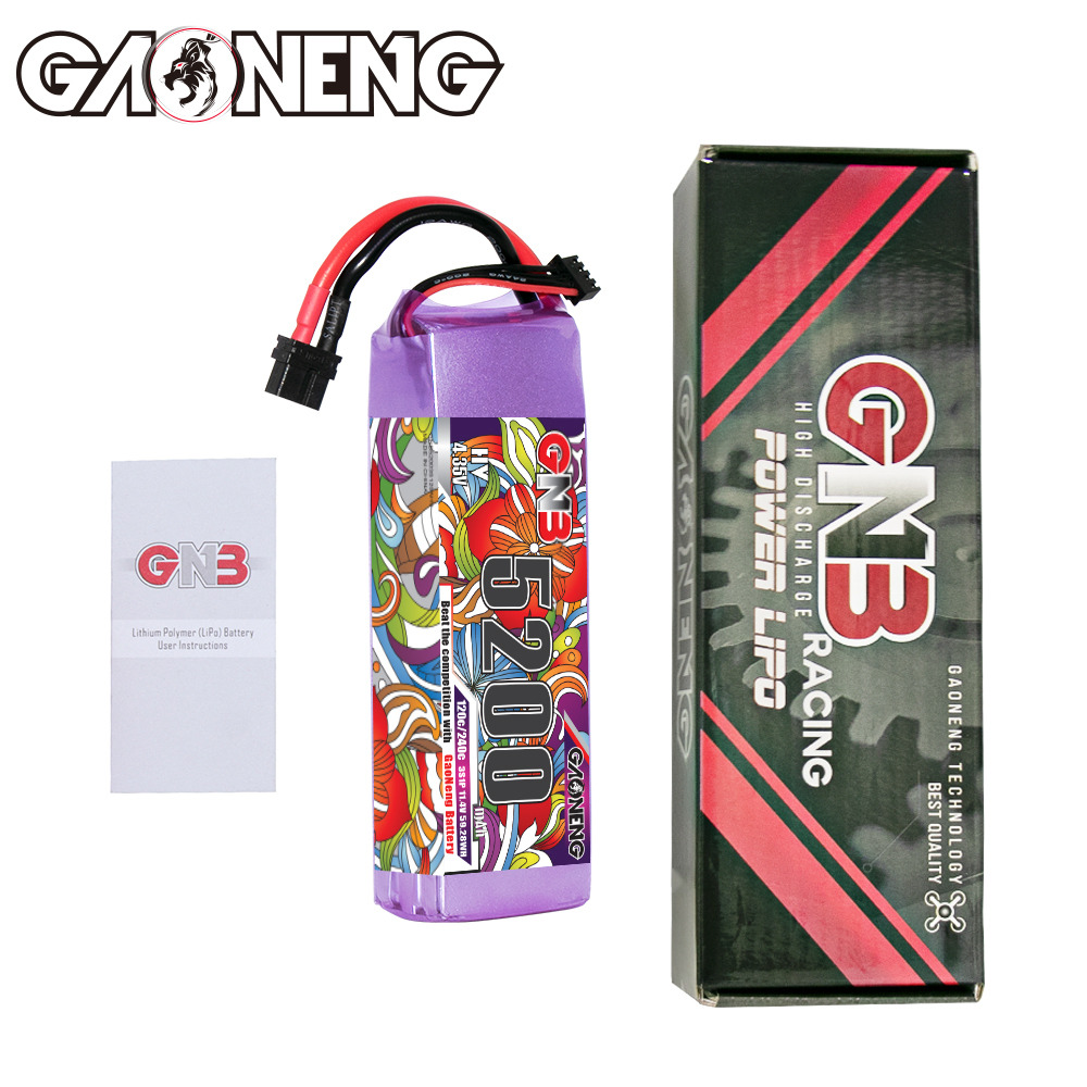 GAONENG GNB LiHV 3S 11.4V 5200mAh 120C LiPo Battery XT60
