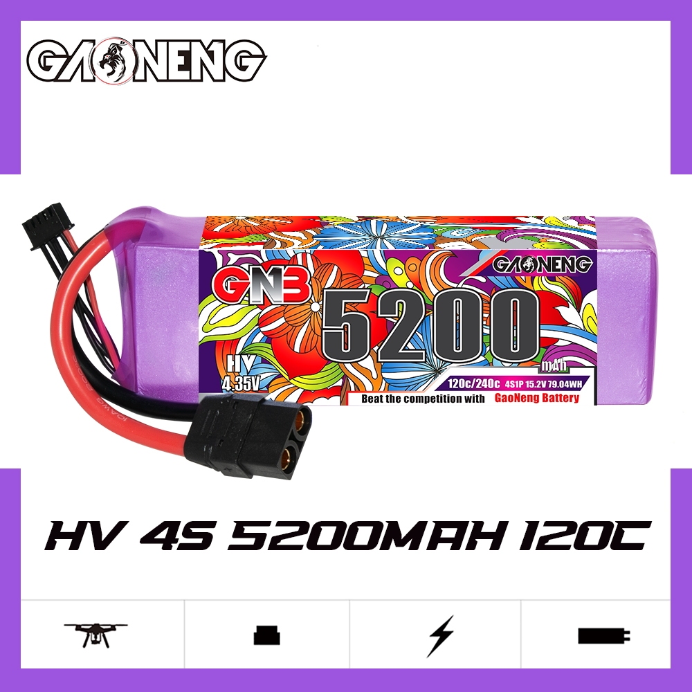 GAONENG GNB LiHV 4S 15.2V 5200mAh 120C LiPo Battery XT90