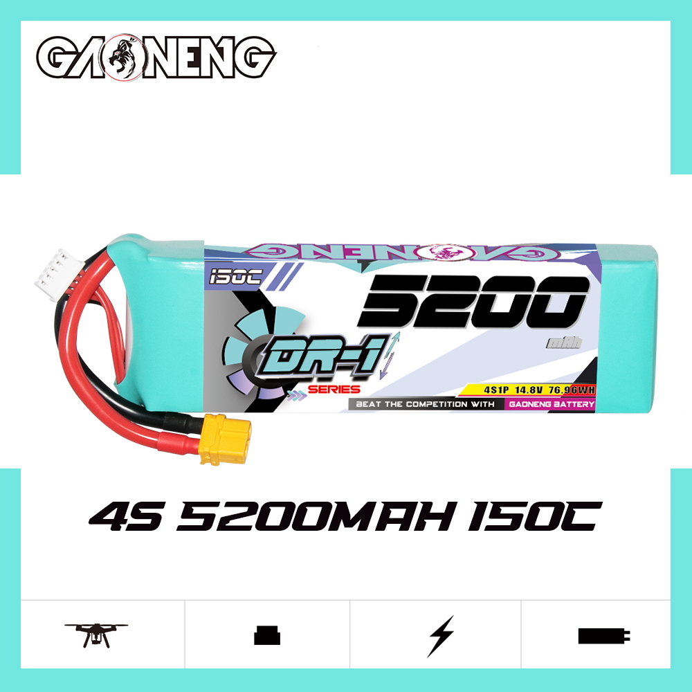 GAONENG GNB DR-1 Series 4S 14.8V 5200mAh 150C LiPo Battery XT60