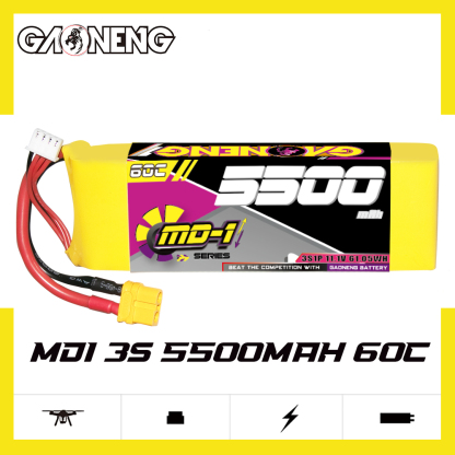 GAONENG GNB MD-1 Series 3S 11.1V 5500mAh 60C LiPo Battery XT60