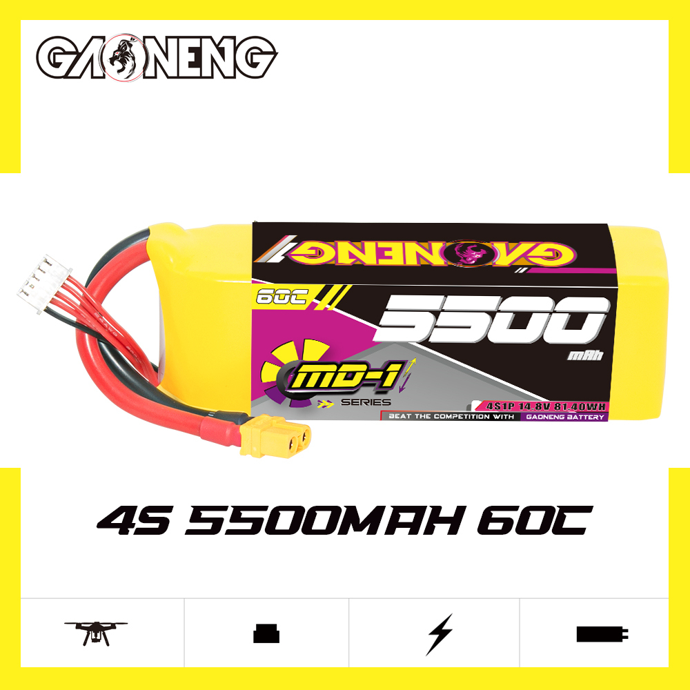 GAONENG GNB MD-1 Series 4S 14.8V 5500mAh 60C LiPo Battery XT60
