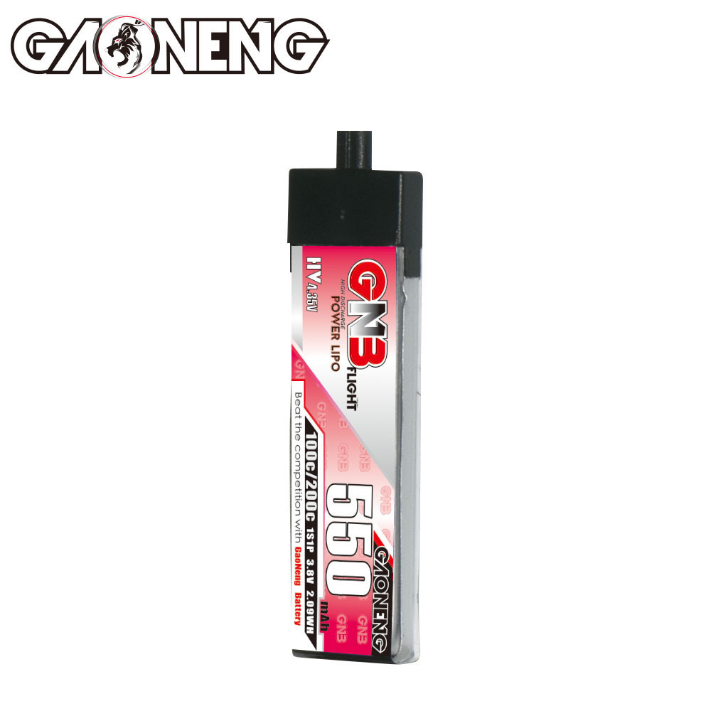GAONENG GNB LiHV 1S 3.8V 550mAh 100C A30 Plastic Head LiPo Battery