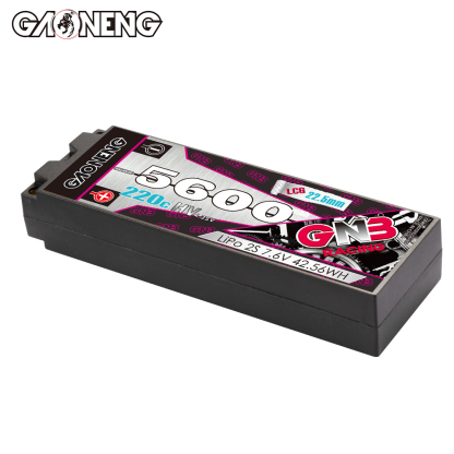 GAONENG GNB LiHV 2S 7.6V 5600mAh 220C Hard Case LCG LiPo Battery