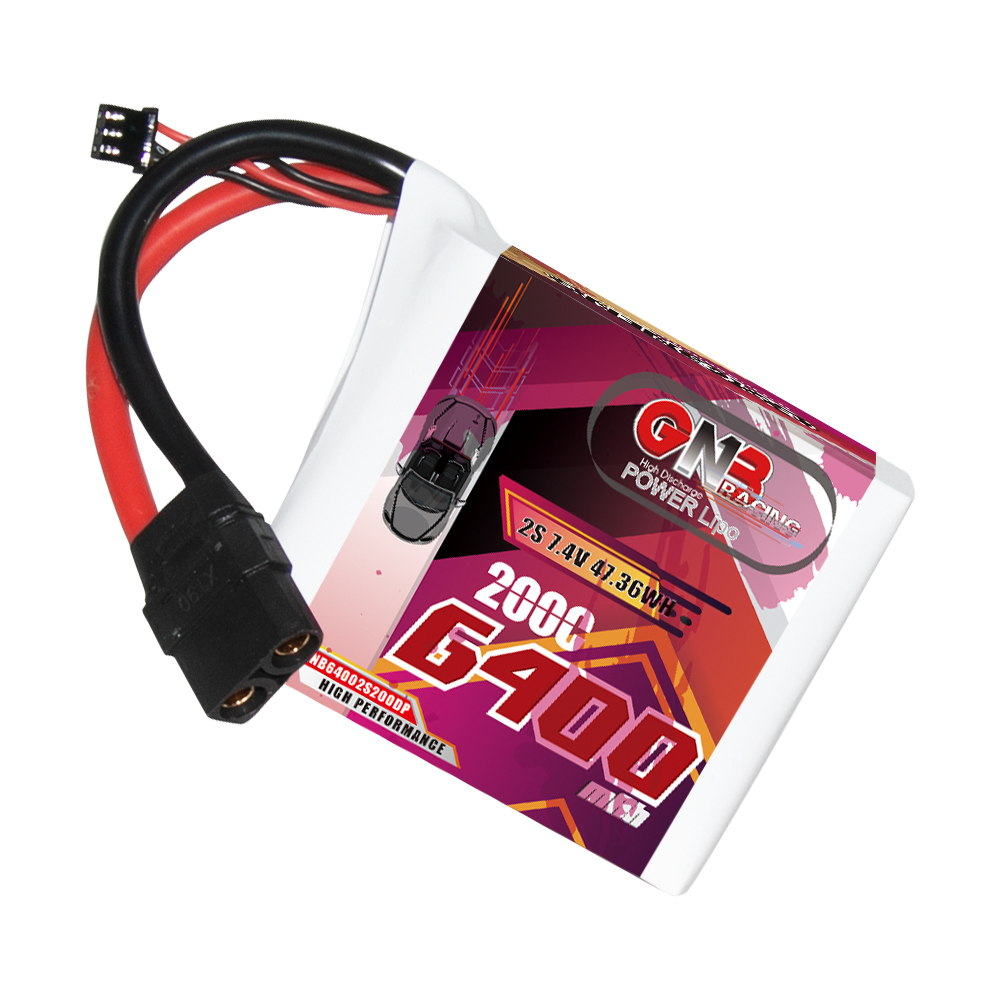 GAONENG GNB 2S 7.4V 6400mAh 200C RC LiPo Battery Drag Racing Pack