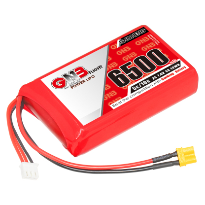 2PCS - GAONENG GNB 2S 7.4V 6500mAh 5C LiPo Battery XT30 for Radiomaster Boxer