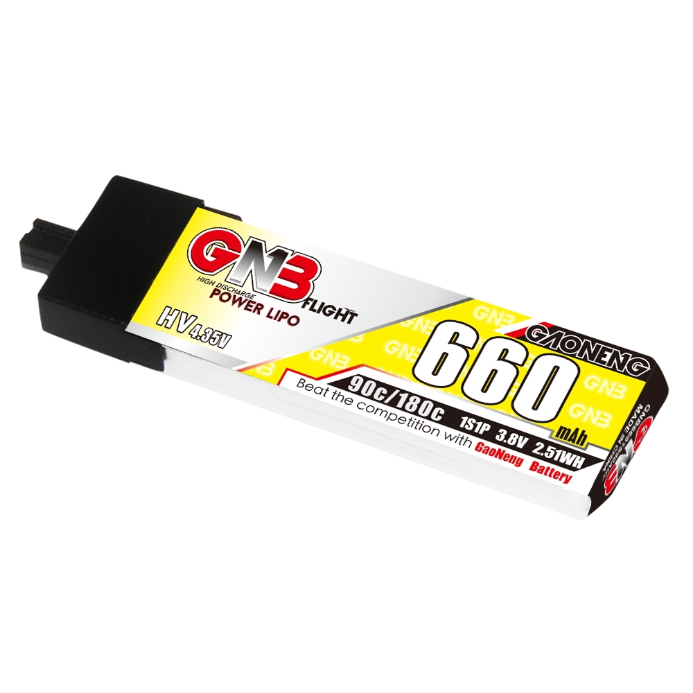 GAONENG GNB LiHV 1S 3.8V 660mAh 90C A30 Plastic Head LiPo Battery