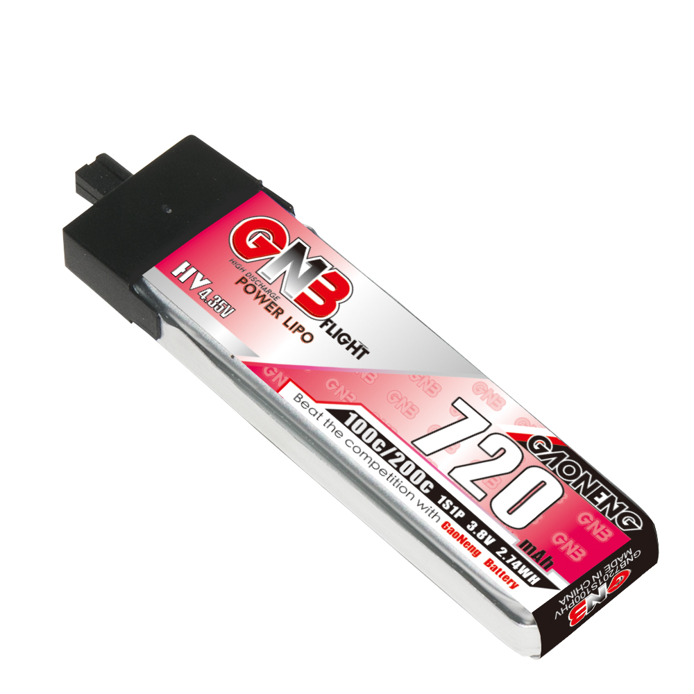 GAONENG GNB LiHV 1S 3.8V 720mAh 100C A30 Plastic Head LiPo Battery
