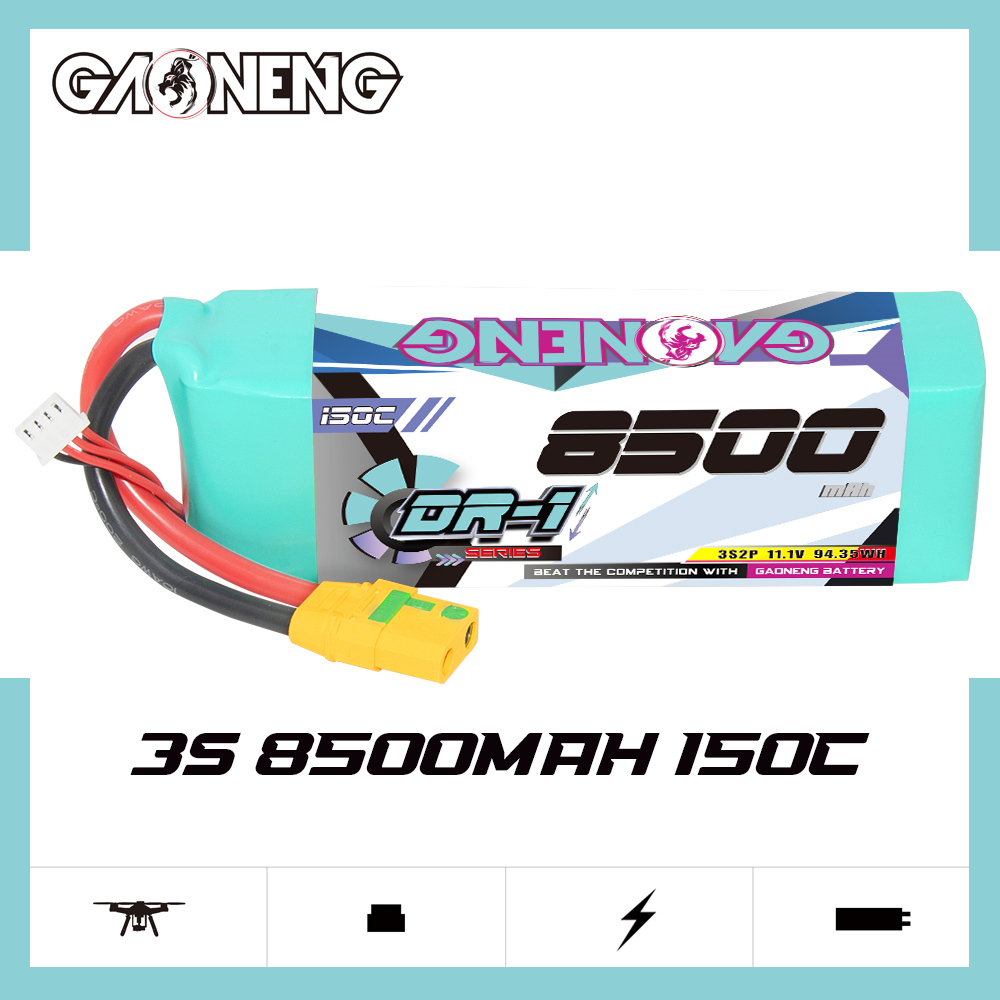 GAONENG GNB DR-1 Series 3S 14.8V 8500mAh 150C LiPo Battery XT90S Anti Spark