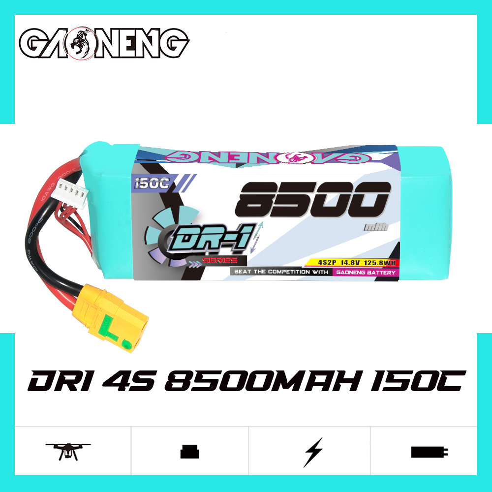 GAONENG GNB DR-1 Series 4S 14.8V 8500mAh 150C LiPo Battery XT90S Anti Spark