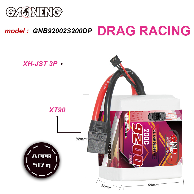 GAONENG GNB 2S 7.4V 9200mAh 200C LiPo Battery XT90