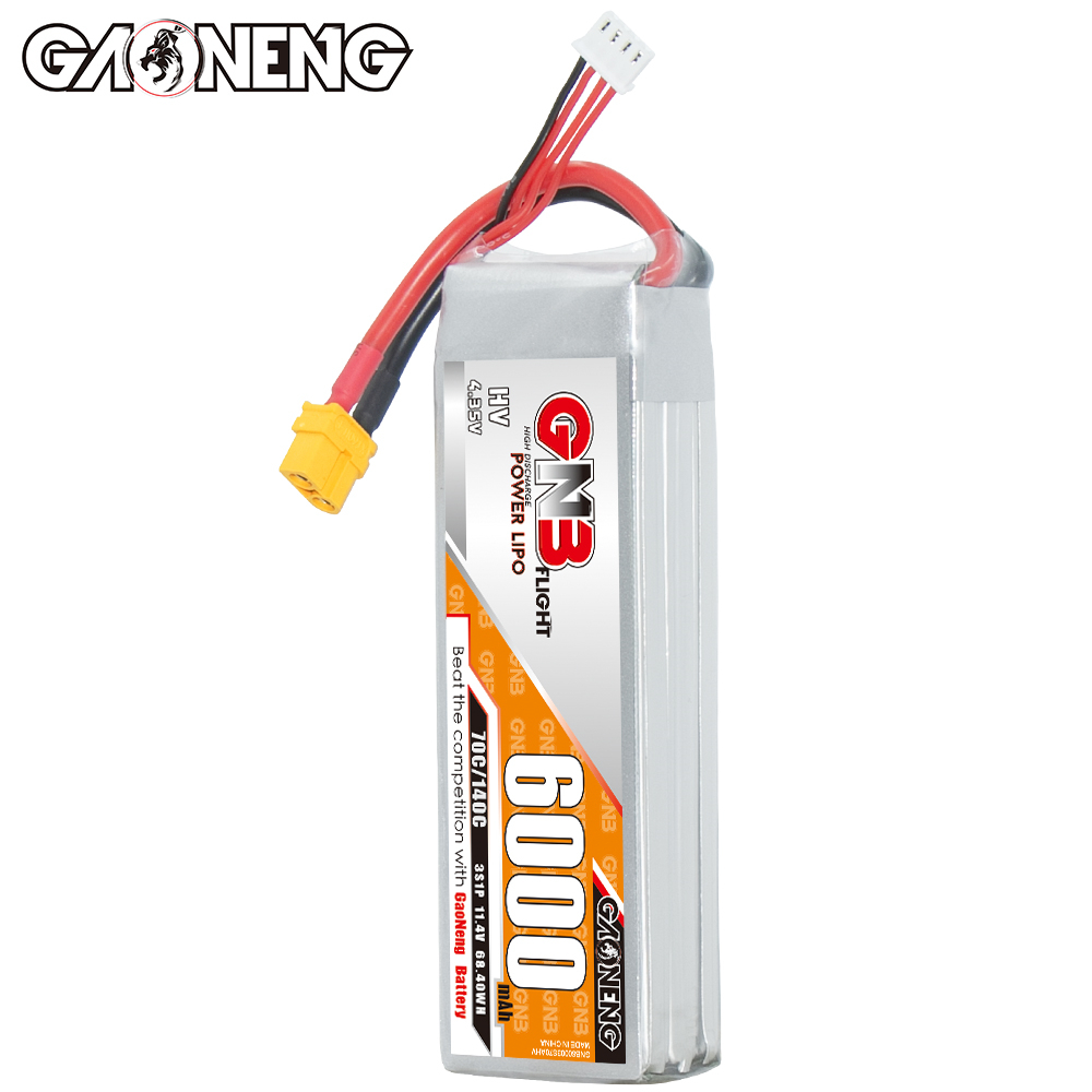GAONENG GNB HV 3S 11.4V 6000mAh 70C LiPo Battery XT60