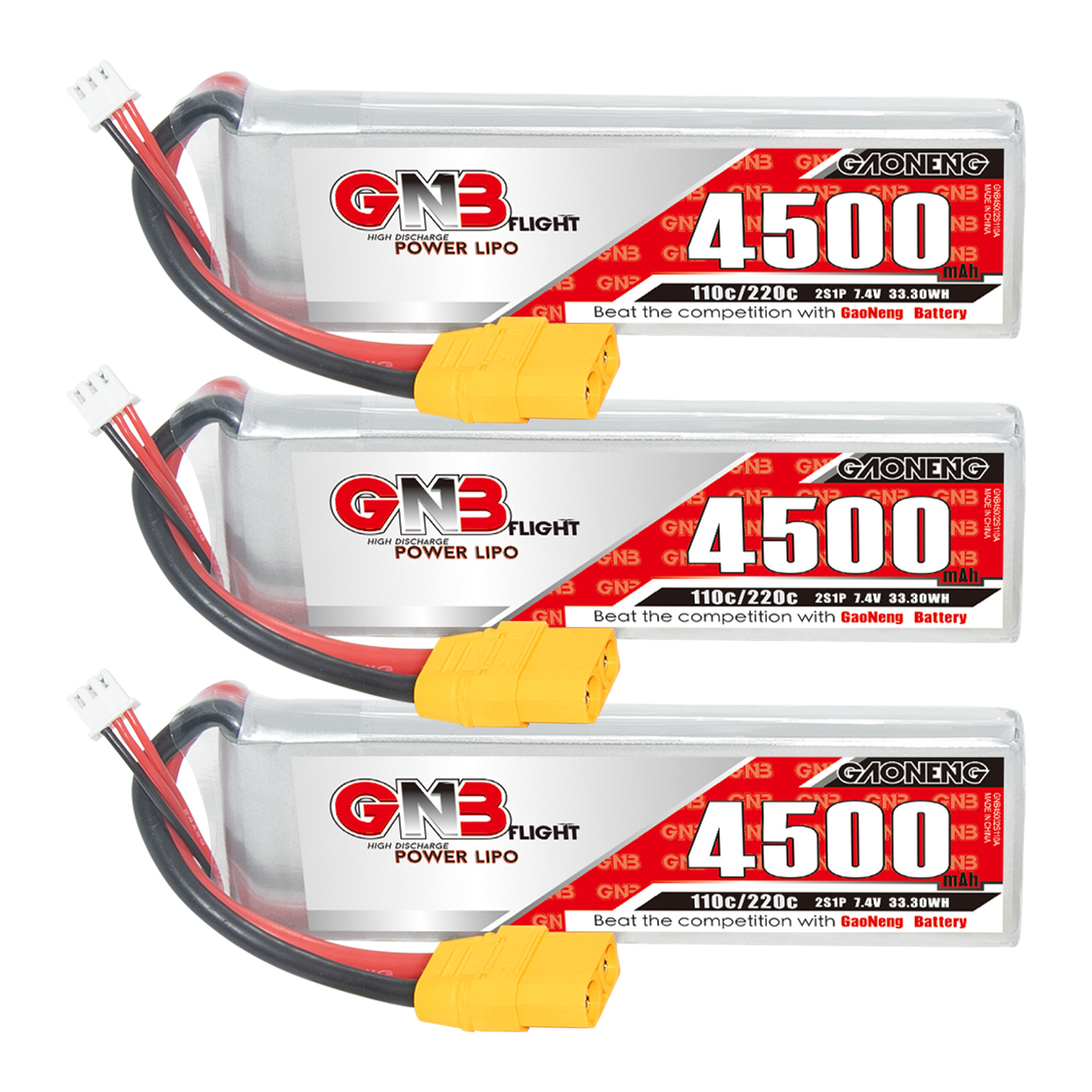 GAONENG GNB 2S 7.4V 4500mAh 110C LiPo Battery XT90