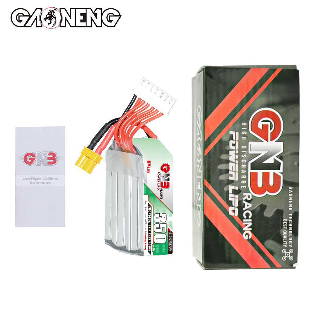 GAONENG GNB LiHV 6S 22.8V 350mAh 70C XT30 LiPo Battery