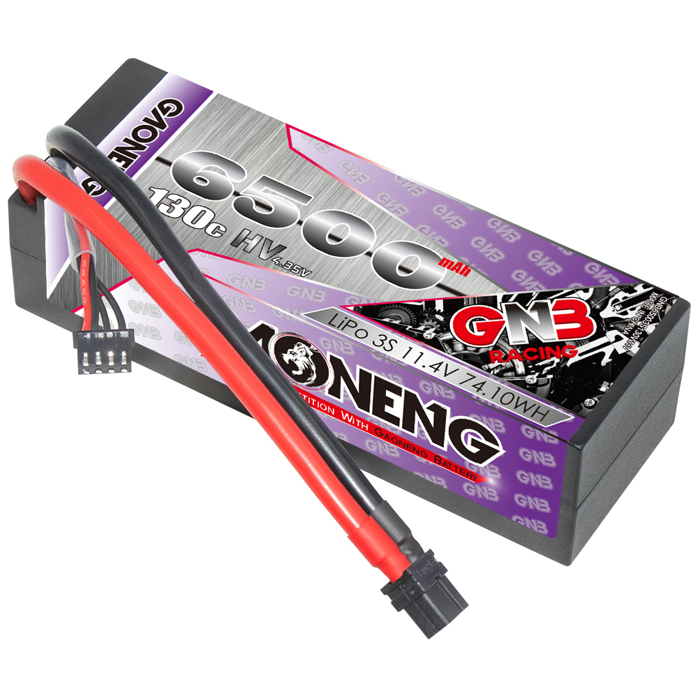 GAONENG GNB LiHV 3S 11.4V 6500mAh 130C Cabled Hard Case LiPo Battery XT60