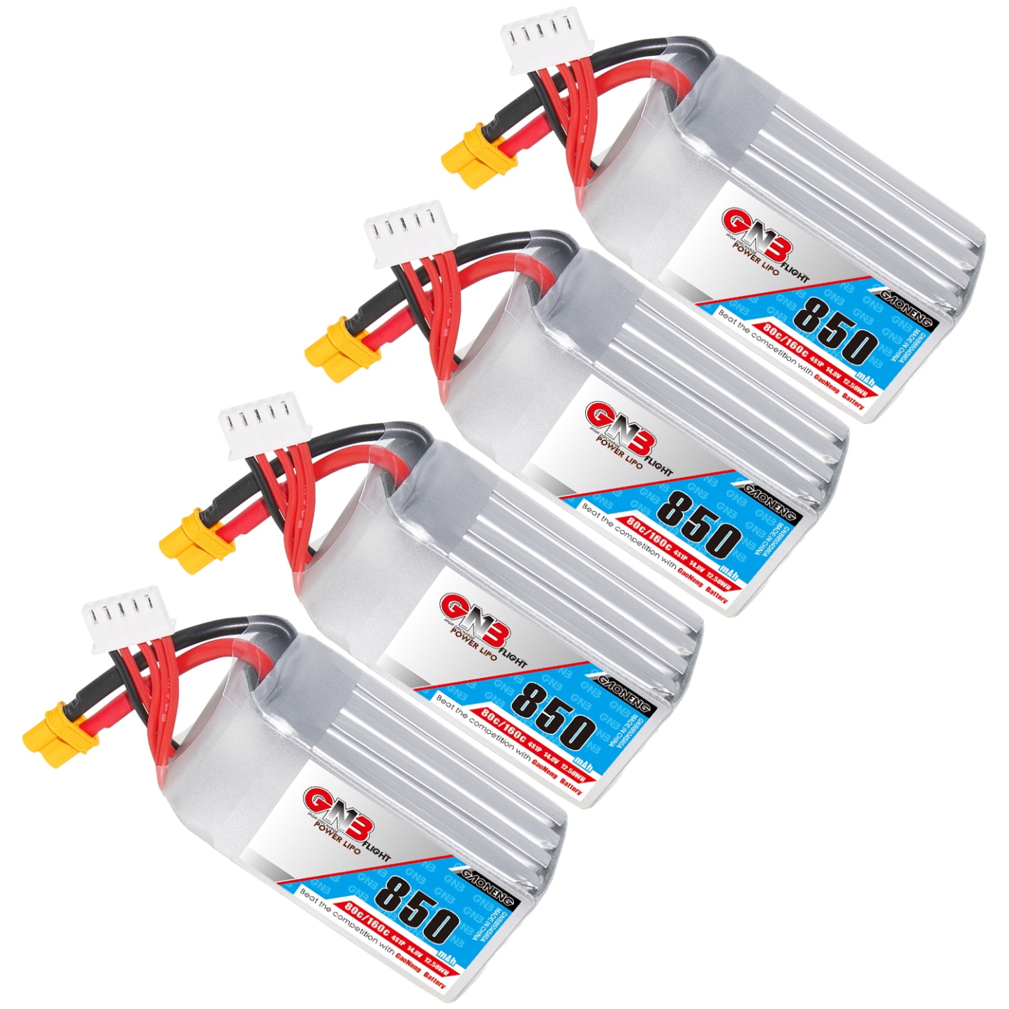 GAONENG GNB 4S 14.8V 850mAh 80C XT30 LiPo Battery