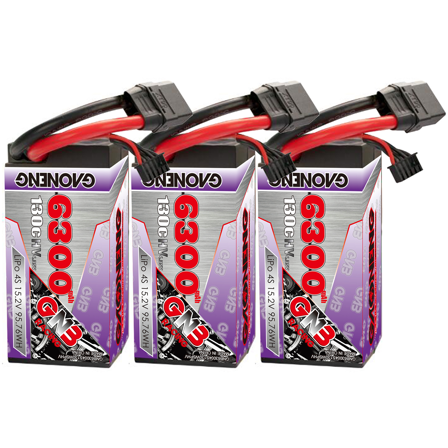 GAONENG GNB LiHV 4S 15.2V 6300mAh 130C Cabled 4S Shorty Hard Case LiPo Battery XT90