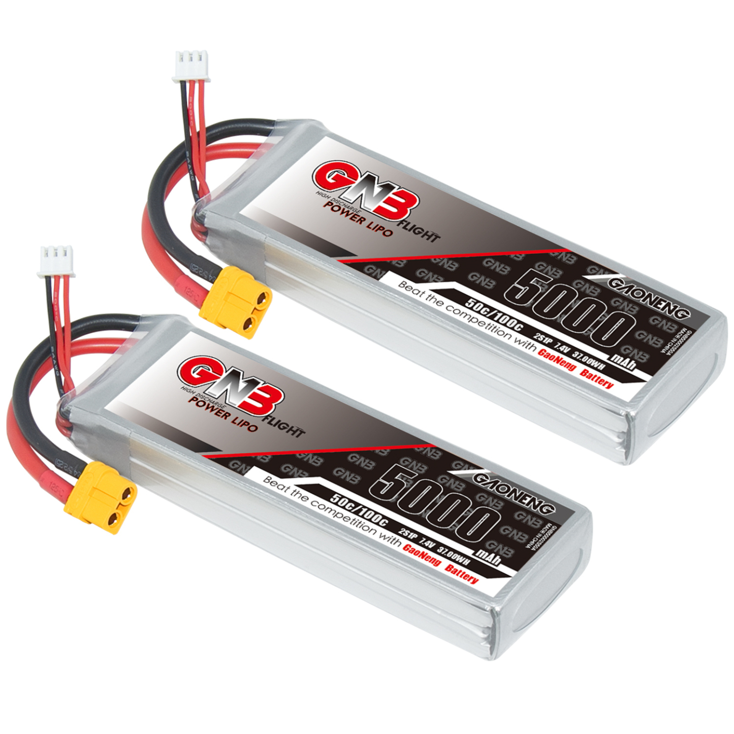 GAONENG GNB 2S 7.4V 5000mAh 50C LiPo Battery XT60