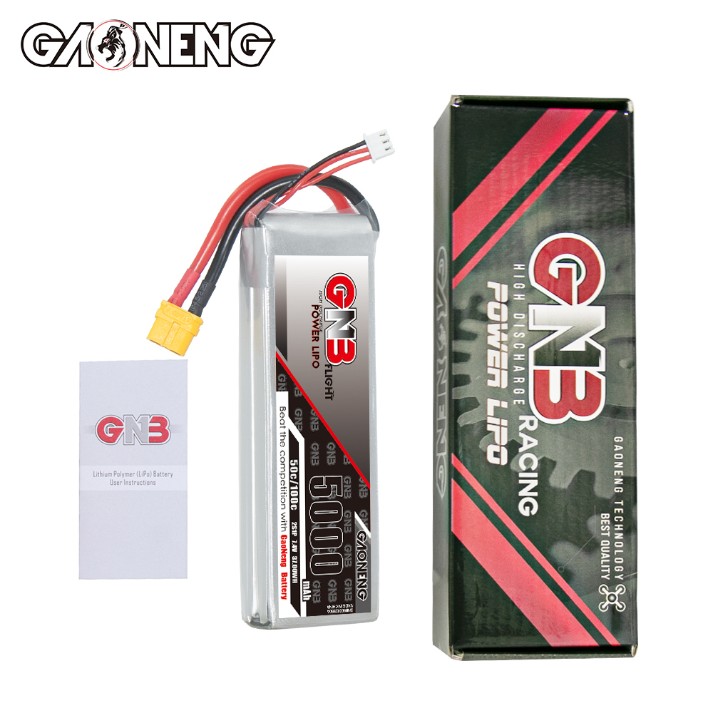GAONENG GNB 2S 7.4V 5000mAh 50C LiPo Battery XT60
