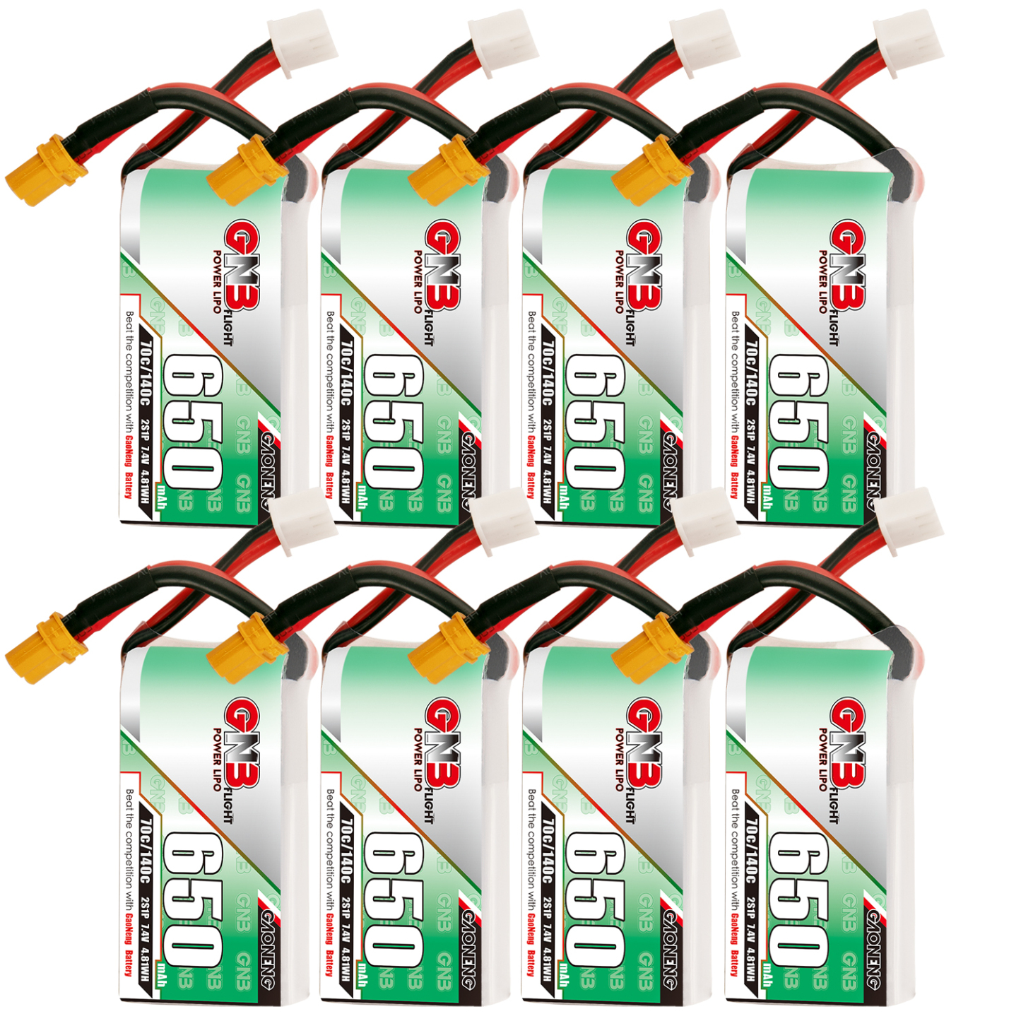 GAONENG GNB 2S 7.4V 650mAh 70C XT30 LiPo Battery