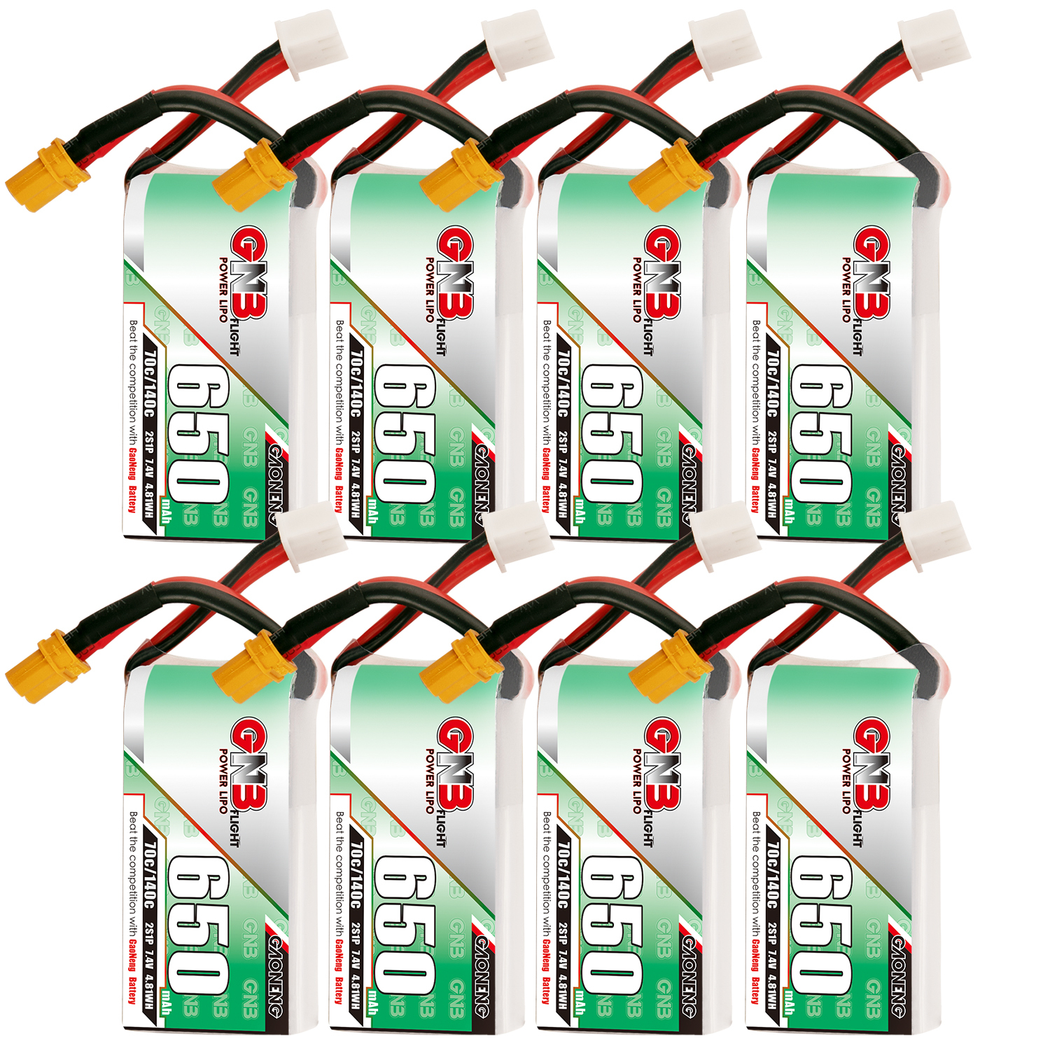 GAONENG GNB 2S 7.4V 650mAh 70C XT30 LiPo Battery