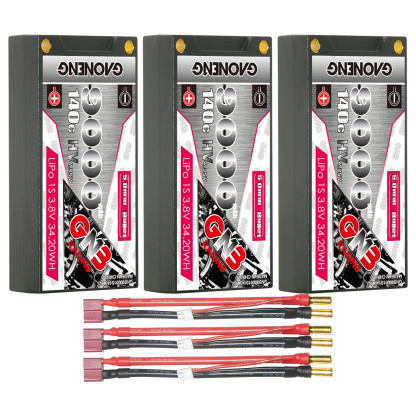 GAONENG GNB LiHV 1S 3.8V 9000mAh 140C 5mm Bullet Hard Case LiPo Battery