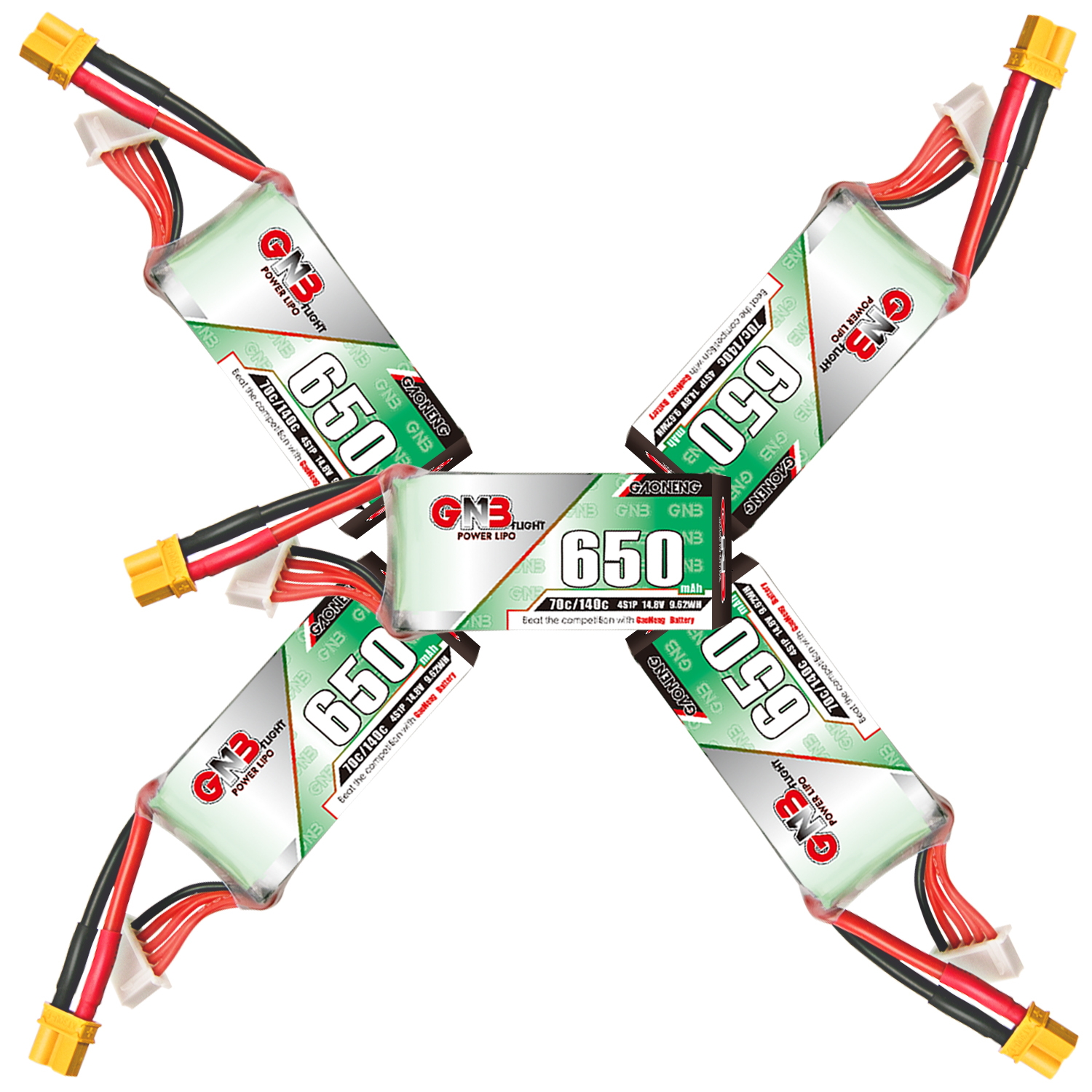 GAONENG GNB 4S 14.8V 650mAh 70C XT30 LiPo Battery