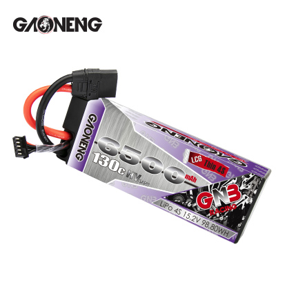 1PCS - GAONENG GNB LiHV 4S 15.2V 6500mAh 130C Hard Case LCG LiPo Battery XT90