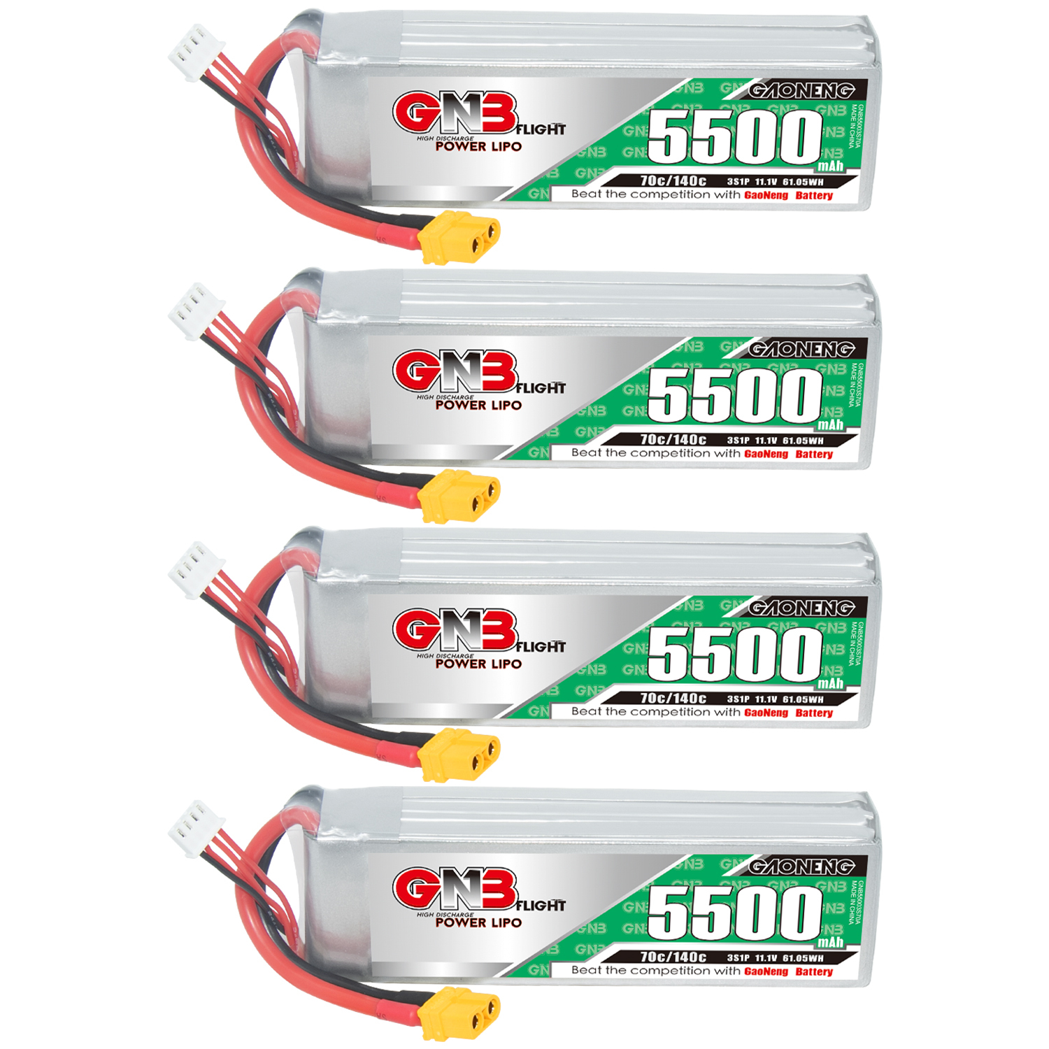 GAONENG GNB 3S 11.1V 5500mAh 70C LiPo Battery XT60