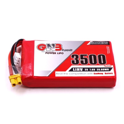 2PCS - GAONENG GNB LiHV 2S 7.6V 3500mAh 5C LiPo Battery XT30