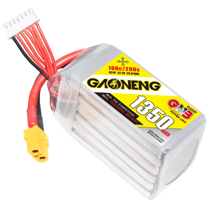 2PCS - GAONENG GNB 6S 22.2V 1350mAh 100C XT60 LiPo Battery