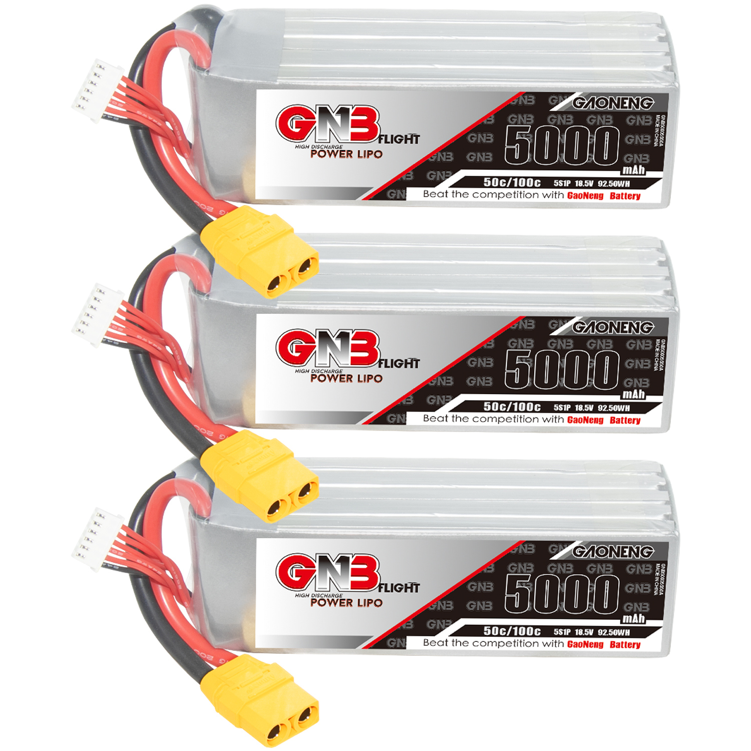 GAONENG GNB 5S 18.5V 5000mAh 50C LiPo Battery XT90