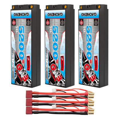 GAONENG GNB 2S 7.4V 5200mAh 90C 5mm Bullet Hard Case LiPo Battery