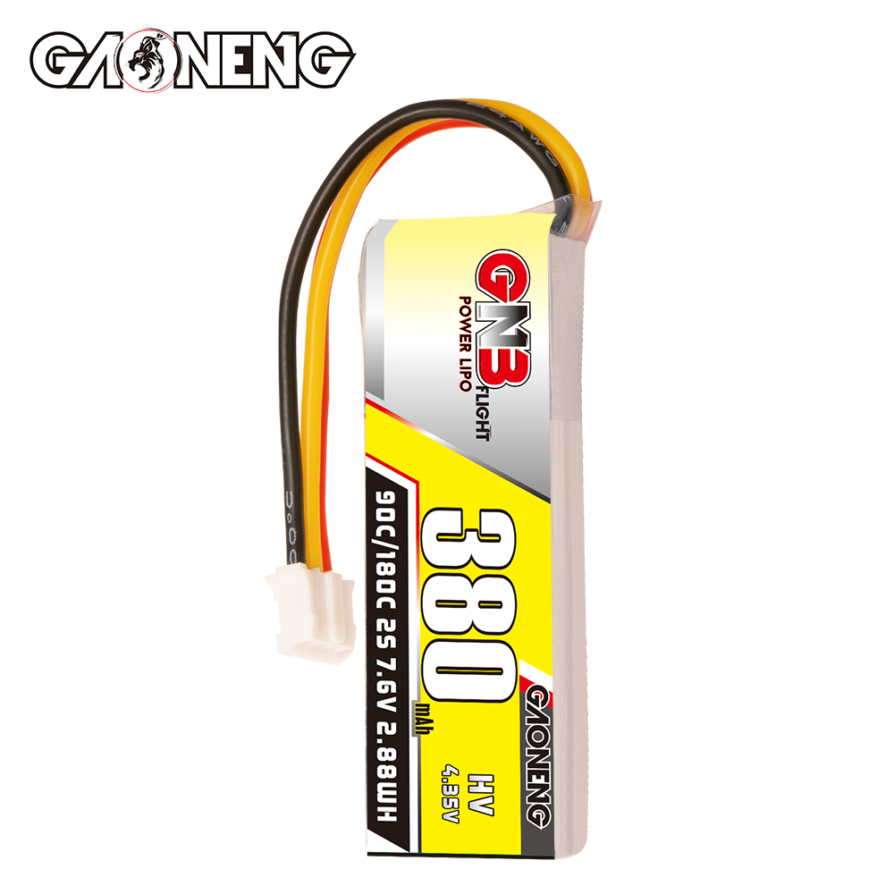 GAONENG GNB LiHV 2S 7.6V 380mAh 90C LiPo Battery PH2.0 3Pin Connector