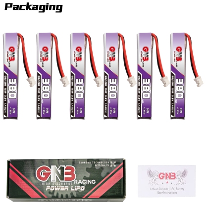 GAONENG GNB LiHV 1S 3.8V 380mAh 60C PH2.0 Cabled LiPo Battery