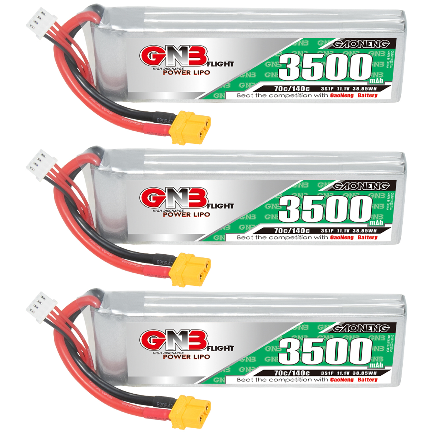GAONENG GNB 3S 11.1V 3500mAh 70C LiPo Battery XT60