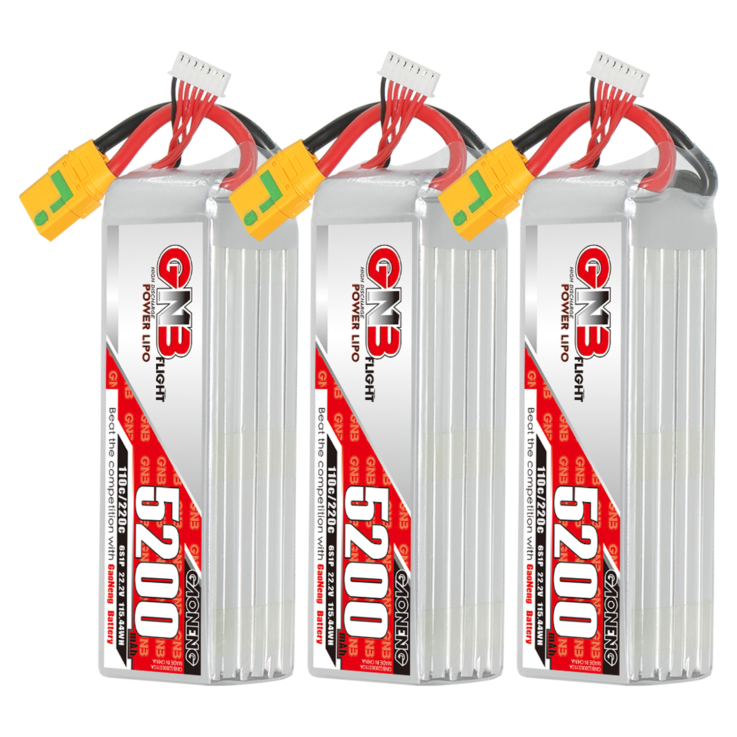 GAONENG GNB 6S 22.2V 5200mAh 110C LiPo Battery XT90S Anti Spark