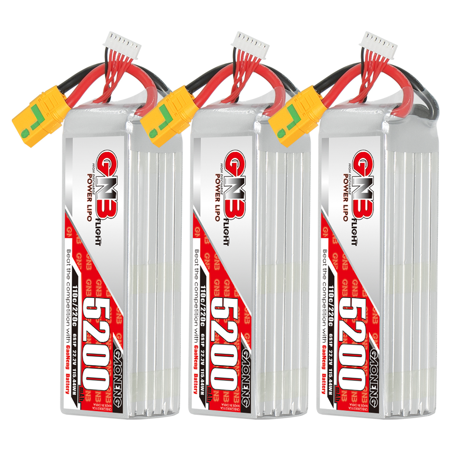 GAONENG GNB 6S 22.2V 5200mAh 110C LiPo Battery XT90S Anti Spark
