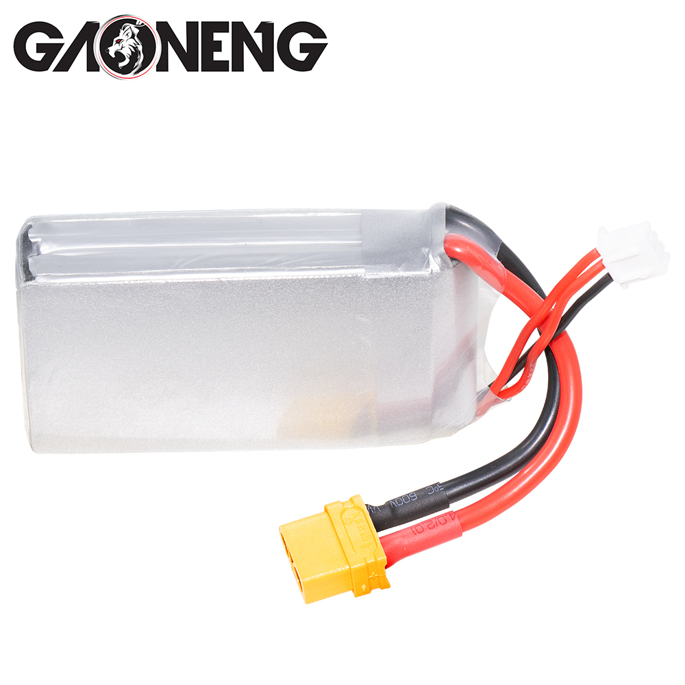 2PCS - GAONENG GNB 2S 7.4V 1850mAh 100C LiPo Battery XT60 Connector