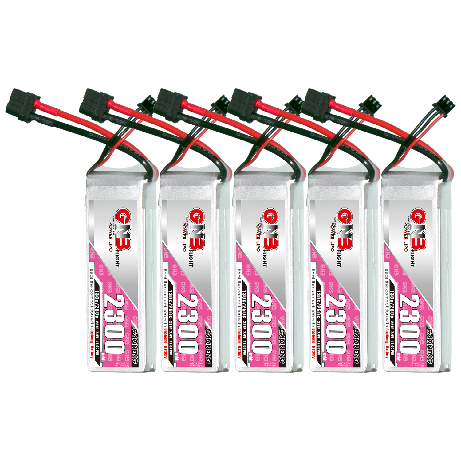 GAONENG GNB 2S 7.4V 2300mAh 130C LiPo Battery XT60 Connector