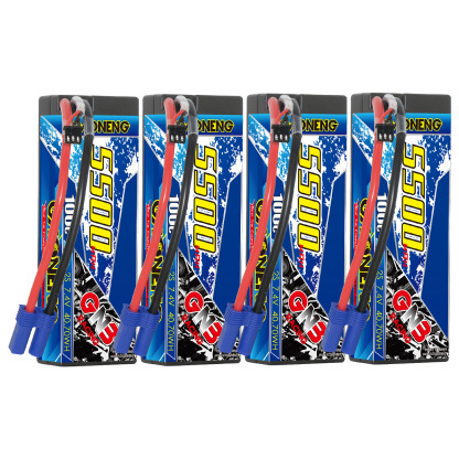 GAONENG GNB 2S 7.4V 5500mAh 100C Cabled Hard Case LiPo Battery EC5